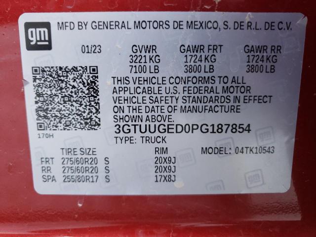 3GTUUGED0PG187854 GMC Sierra K1500 Denali