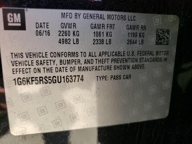 1G6KF5RS5GU163774 Cadillac Ct6 Premium