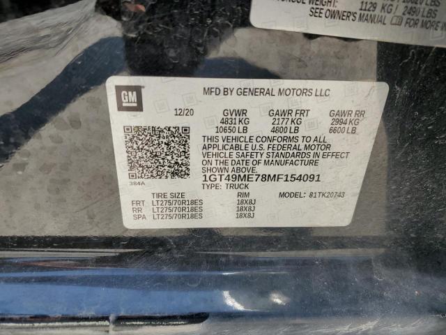 1GT49ME78MF154091 GMC Sierra K2500 Sle
