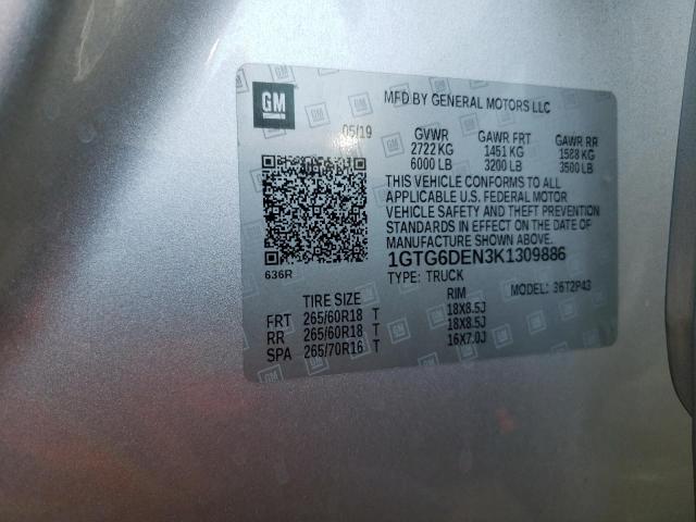 1GTG6DEN3K1309886 GMC CANYON SLT