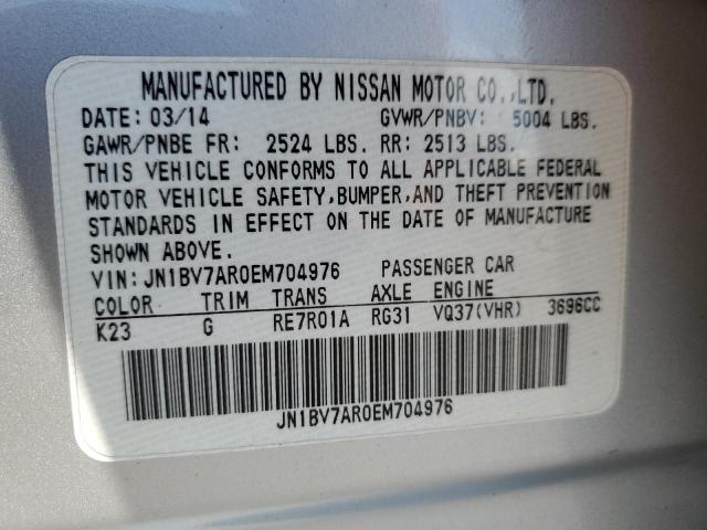 JN1BV7AR0EM704976 Infiniti Q50 BASE