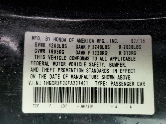 1HGCR2F30FA237401 Honda ACCORD LX