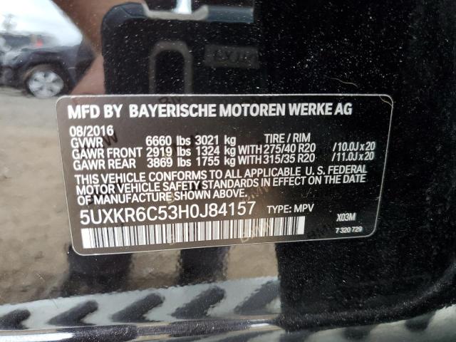 5UXKR6C53H0J84157 BMW X5 Xdrive50i