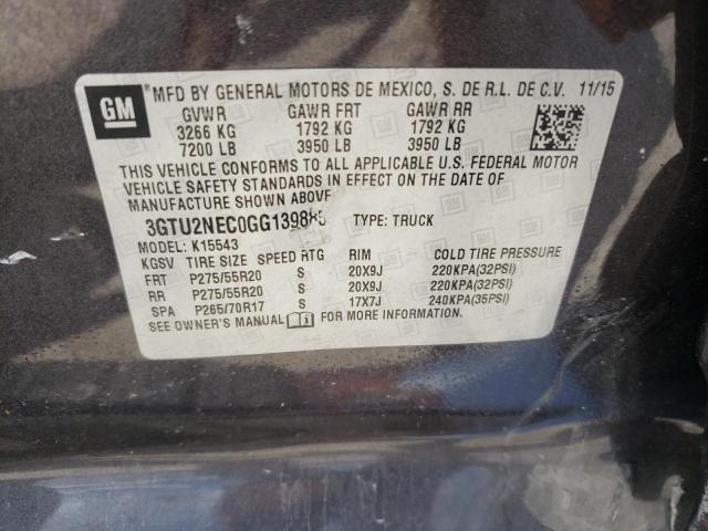 3GTU2NEC0GG139885 GMC Sierra K1500 Slt