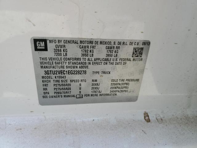 3GTU2VEC1EG228278 GMC Sierra K1500 Slt