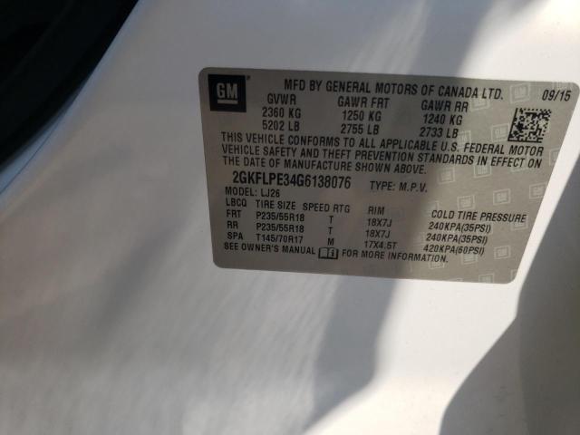 2GKFLPE34G6138076 GMC Terrain Slt