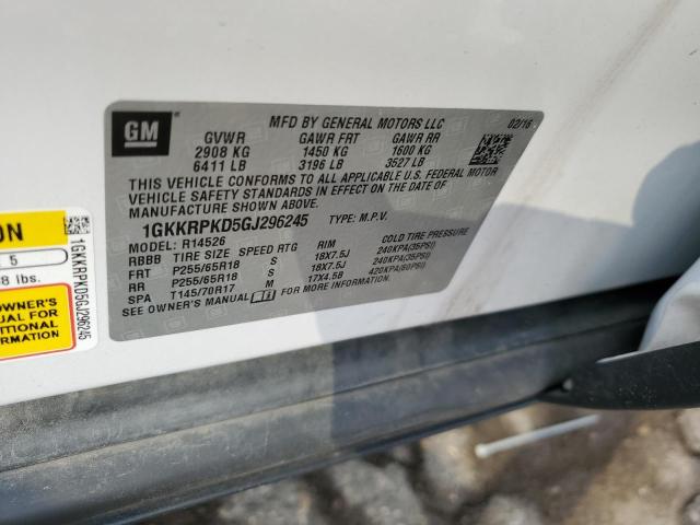 1GKKRPKD5GJ296245 GMC ACADIA SLE
