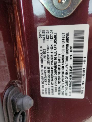 7FARW2H82KE033361 Honda CR-V EXL