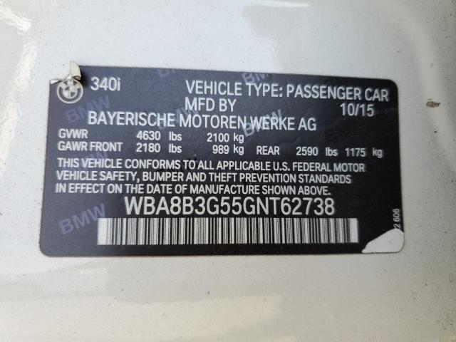 WBA8B3G55GNT62738 BMW 340 I