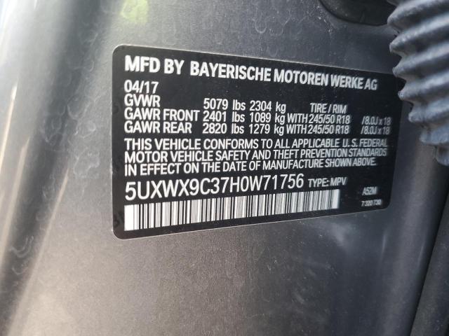 5UXWX9C37H0W71756 BMW X3 Xdrive28i
