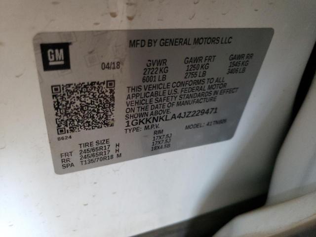 1GKKNKLA4JZ229471 GMC ACADIA SLE