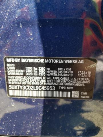 5UXTY3C02L9C45953 BMW X3 Sdrive30i