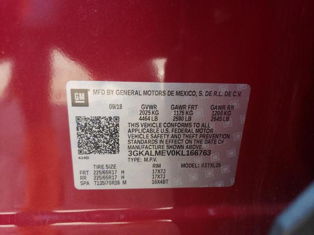 3GKALMEV0KL166763 GMC Terrain Sle