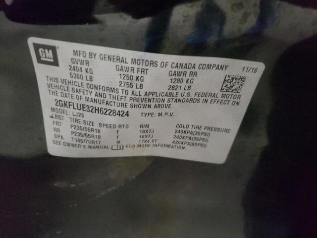 2GKFLUE32H6228424 GMC Terrain Slt