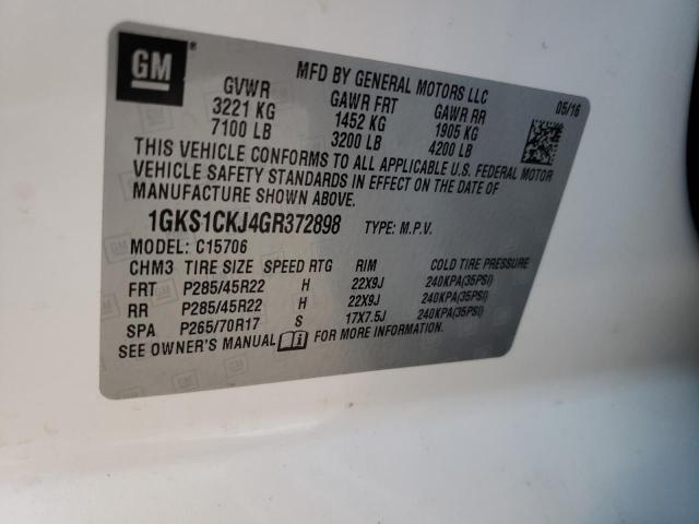 1GKS1CKJ4GR372898 GMC YUKON DENALI