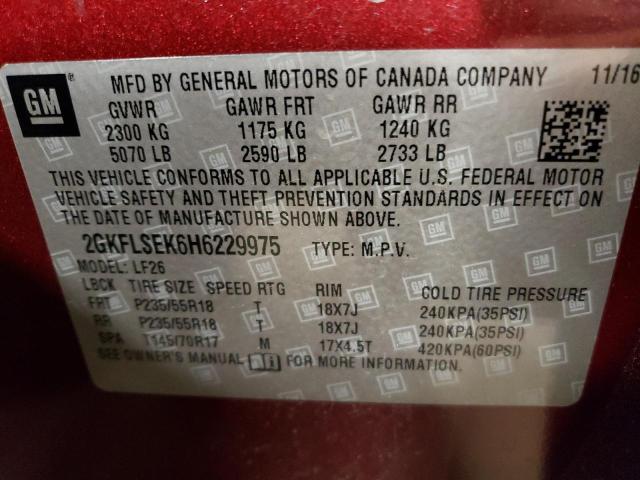 2GKFLSEK6H6229975 GMC Terrain Sle