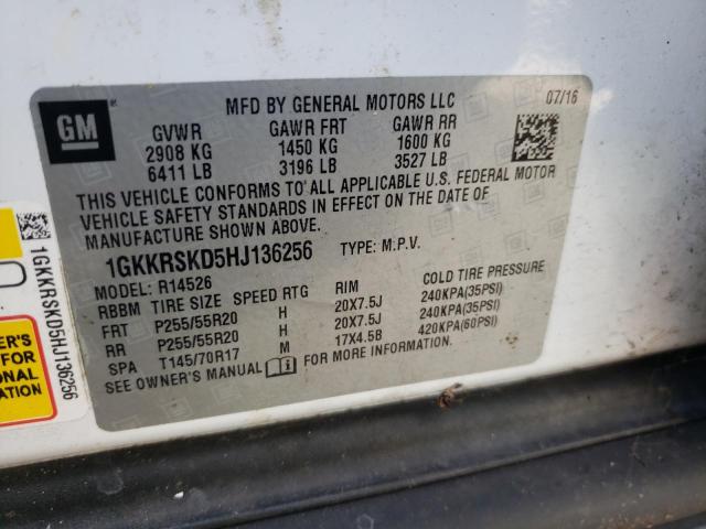 1GKKRSKD5HJ136256 GMC Acadia Limited Slt-2