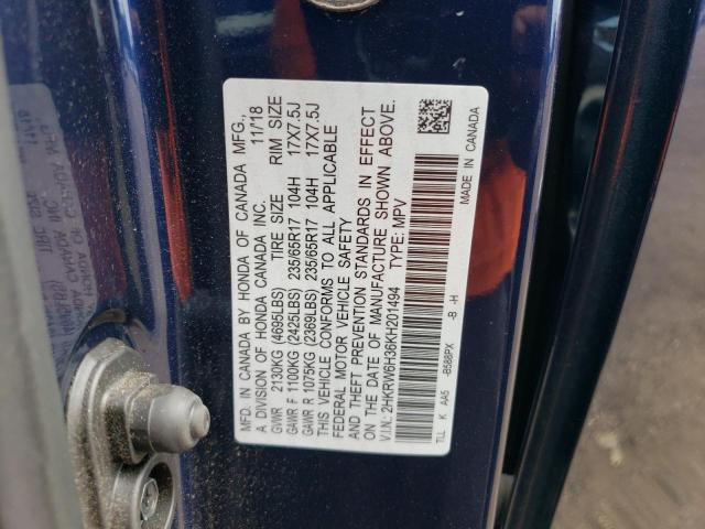 2HKRW6H36KH201494 Honda CR-V LX