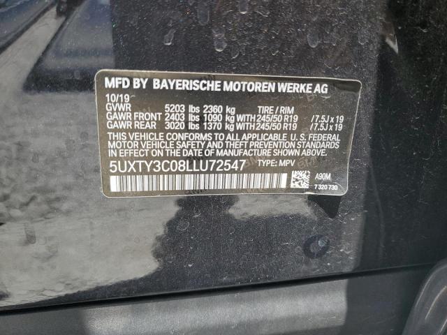 5UXTY3C08LLU72547 BMW X3 Sdrive30i