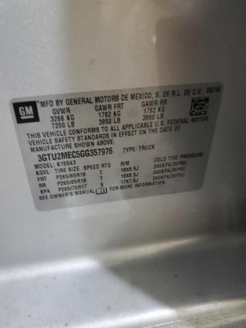 3GTU2MEC5GG357976 GMC Sierra K1500 Sle