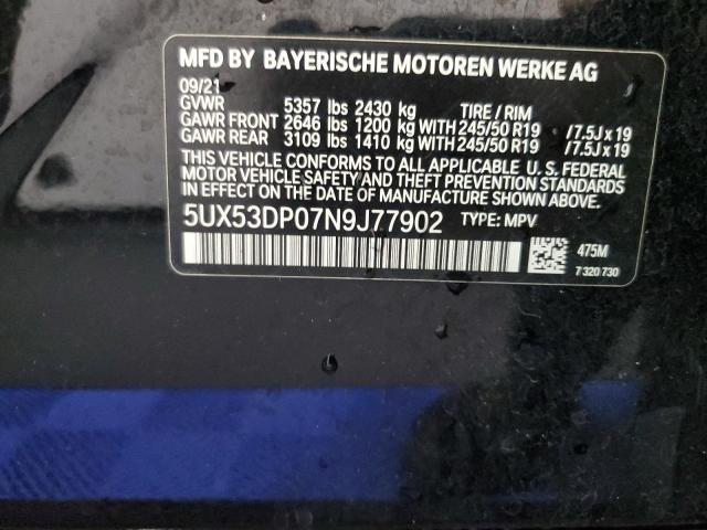 5UX53DP07N9J77902 BMW X3 Xdrive30i