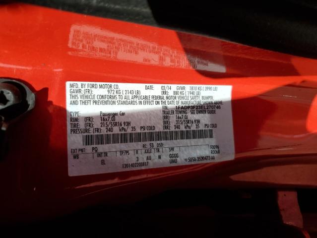 1FADP3F23EL270746 Ford FOCUS SE