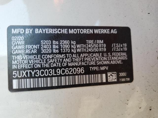 5UXTY3C03L9C62096 BMW X3 Sdrive30i