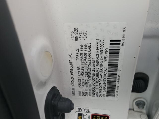 5J6RM3H99GL001957 Honda Cr-v Touring