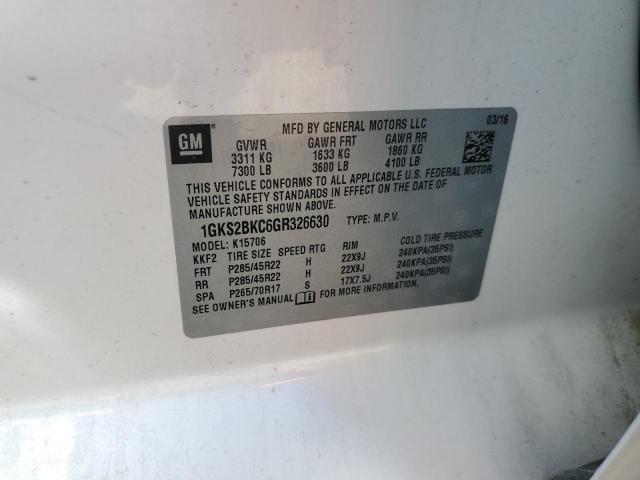 1GKS2BKC6GR326630 GMC YUKON SLT