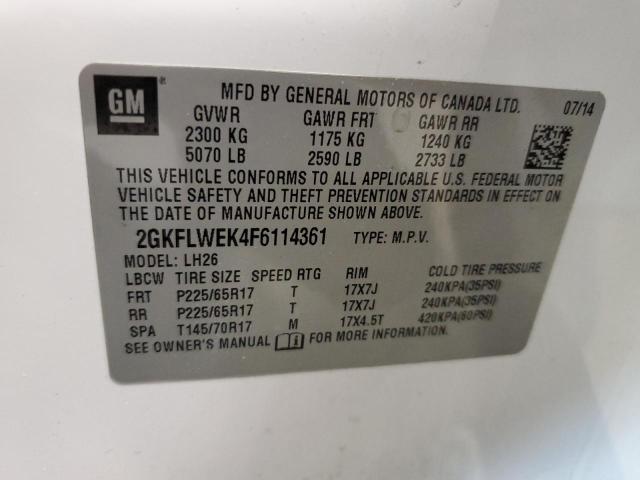 2GKFLWEK4F6114361 GMC Terrain Sle