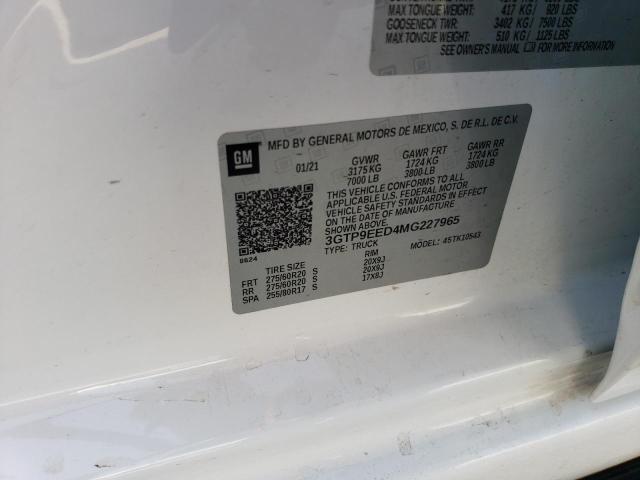3GTP9EED4MG227965 GMC Sierra K1500 At4