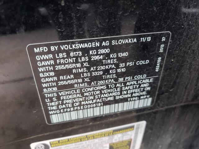 WVGEF9BP5ED006181 Volkswagen TOUAREG V6