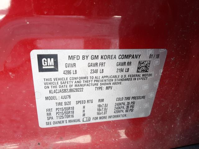 KL4CJASB2JB628222 Buick Encore Preferred