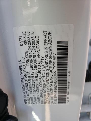 5FNYF8H23MB030025 Honda Passport Sport