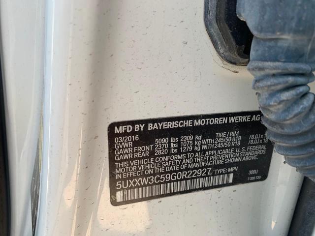 5UXXW3C59G0R22927 BMW X4 Xdrive28i