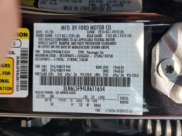 3LN6L5F94LR611654 Lincoln 2.0l gtdi high