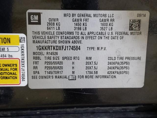 1GKKRTKDXFJ174584 GMC Acadia Denali