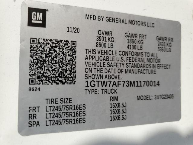 1GTW7AF73M1170014 GMC Savana G2500
