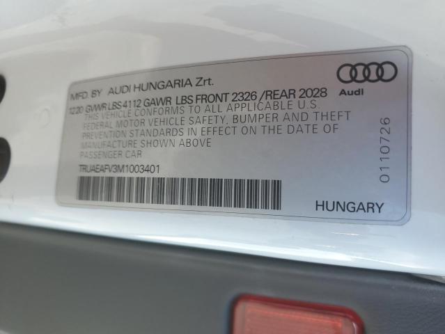 TRUAEAFV3M1003401 Audi TT