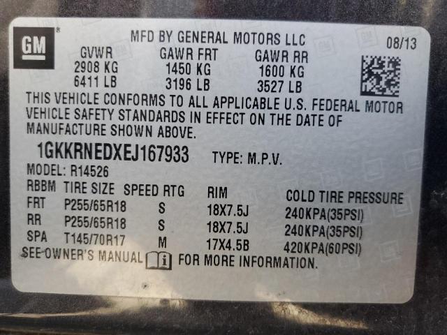 1GKKRNEDXEJ167933 GMC ACADIA SLE