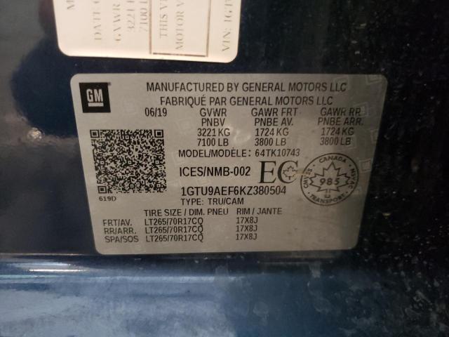 1GTU9AEF6KZ380504 GMC Sierra K1500