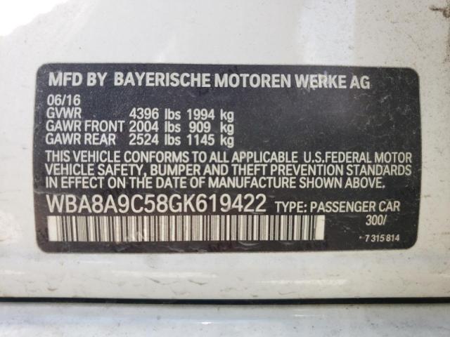 WBA8A9C58GK619422 BMW 320 I