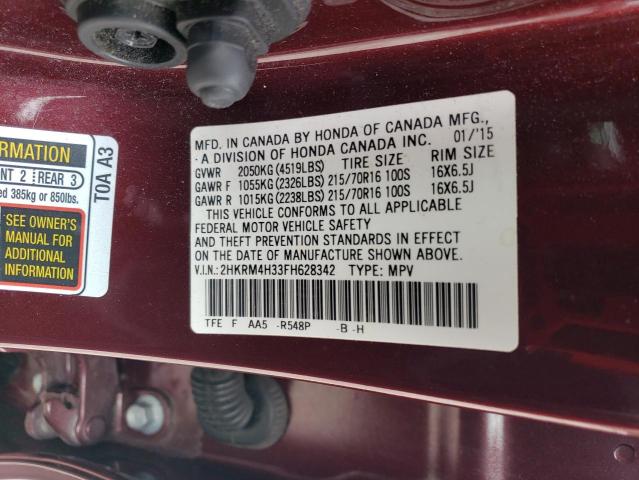 2HKRM4H33FH628342 Honda CR-V LX