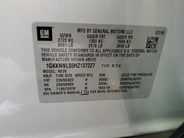 1GKKNNLS9HZ137227 GMC Acadia Slt-2