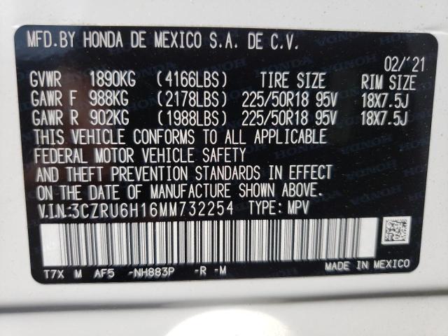 3CZRU6H16MM732254 Honda HR-V SPORT
