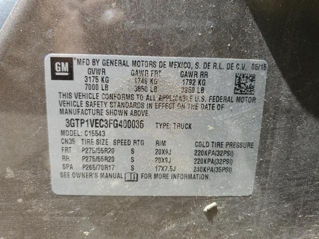 3GTP1VEC3FG400036 GMC Sierra C1500 Slt