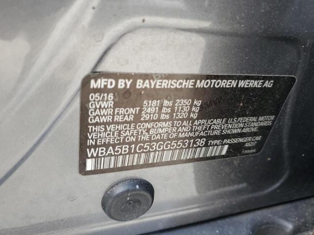WBA5B1C53GG553138 BMW 535 I