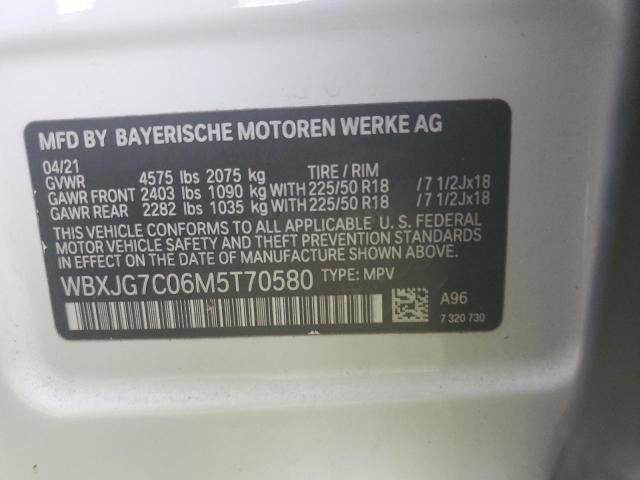 WBXJG7C06M5T70580 BMW X1 Sdrive28i