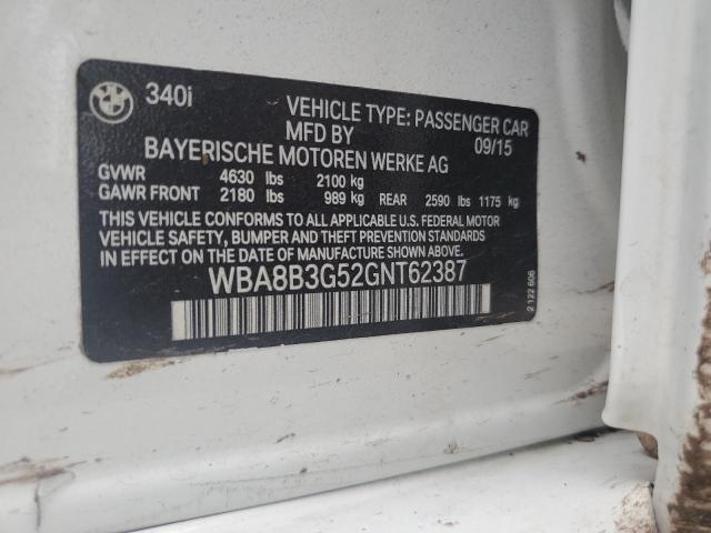 WBA8B3G52GNT62387 BMW 340 I
