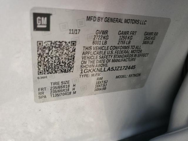 1GKKNLLA5JZ172445 GMC ACADIA SLE